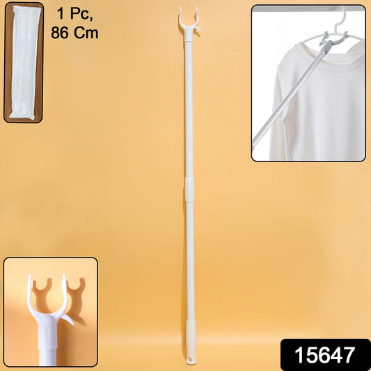Durable metal clothes rod with secure hooks for organization