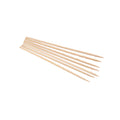 Packaging of multiple 30cm bamboo BBQ skewers for party and camping use.