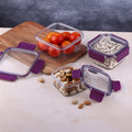 Leak-proof food storage container set made from BPA-free plastic