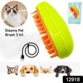 Cat Steamy Brush showcasing its 3-in-1 functions.