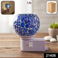Decorative mosaic glass bedside night lamp with soft light