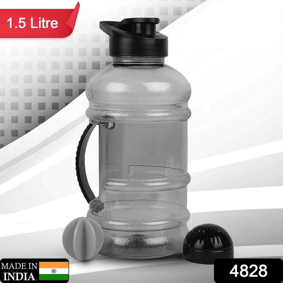 1.5L Gym Water Bottle from hydrozilla with mixer and strainer.