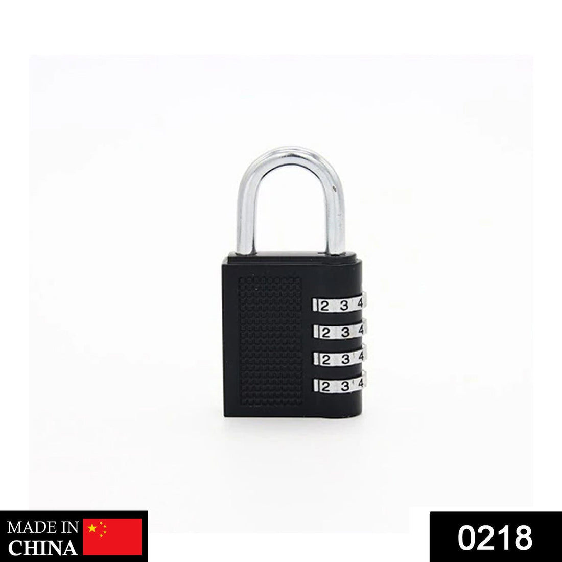 Durable 4-Digit Combination Padlock with secure metal build.