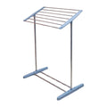 Detail of the durable plastic and stainless steel construction of the drying rack.