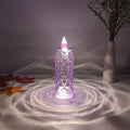 Purple LED crystal candlelight creating ambient light for home decoration