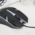 Side view of the USB wired optical mouse highlighting its ergonomic design.