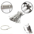 Rustproof stainless steel cable ties neatly bundled, ready for use in home improvement projects.