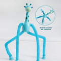 Collection of vibrant LED giraffe telescopic toys ready for play.