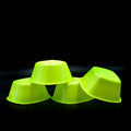 Multiple views of the food-safe square plastic bowl set, highlighting quality.