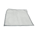Detail shot of the tough stainless steel scrubber on one side of the cloth.