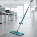 Ergonomic long handle of flat floor cleaning mop for comfortable grip