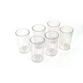 Side profile of the Ganesh Elegant plastic glass set, emphasizing its sleek design.