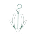 Close-up of the versatile Organivo shoe drying hanger hook system.