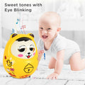 Side view showcasing the design of the musical roly poly wobbling toy