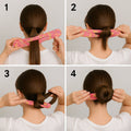 Close-up of a soft fabric Knotted Wire Headband, emphasizing its comfortable texture.