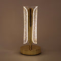 Elegant golden LED crystal table lamp for bedroom bedside use