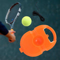 Components of the Tennis Rebound Trainer set including base, ball, and string.