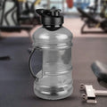 Hydrozilla 1.5L gym bottle showing measurement markings.