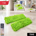 Extendable microfiber mop cleaning a tiled floor with ease.