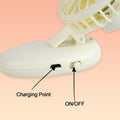 Side view of the foldable Mini USB Handheld Fan, highlighting its compact design.