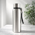 Hot and cold steel water bottle with leak-proof lid