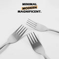 Stainless steel dinner forks featuring ergonomic handles for comfortable grip.