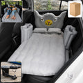 Portable car travel air mattress setup with side cushions