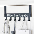 Detail of the 'Nice Day' panda cartoon design on the door hanger for a playful touch.