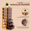 Comparative image highlighting features of the plastic storage drawer organizer