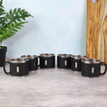 Elegant coffee mug gift set showing polished rims and ergonomic handles