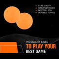 High bounce and balanced rotation seamless table tennis ball in orange