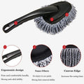 The Microfiber Car Wash Brush held against a clean car surface, ready for streak-free cleaning.