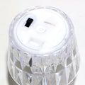 Crystal-effect LED mini lamp emitting soft warm light for home décor and festive use.