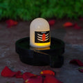 Side view of the glowing Water Sensor LED Shivling.