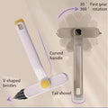 Flexible scrub brush head suited for bathroom and kitchen surface cleaning