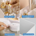 Compact vanity storage box with multiple compartments for cosmetics