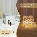 Tabletop decorative LED cube night lamp with tulip flower pattern