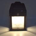 Waterproof plastic solar wall light mounted on exterior wall