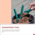 Ergonomic heavy duty garden trowel with a sturdy blade for efficient digging.