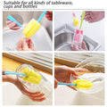 Ergonomic 20cm sponge head brush for effortless cup cleaning.