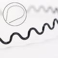 Flexible metal hair band with anti-slip wavy design