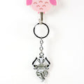 Detailed metal key ring featuring Trishul symbol on keychain
