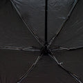 A DrizzlePro portable umbrella closed and ready to be stored, highlighting its compact design.