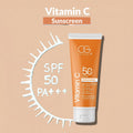 Close-up of Vitamin C Sunscreen SPF 50 PA+++ cream texture