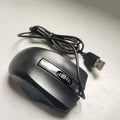 Packaging of the Compshop wired optical mouse, showcasing the product inside the box.