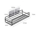 Installation steps for the drill-free metal kitchen rack.