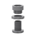 A close-up view showcasing the sturdy plastic material and design of a single anti-vibration foot.