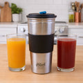 Leakproof travel drinkware with secure sipping lid