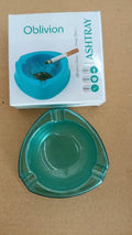 Plastic ashtray with anti-slip base ensuring firm grip on surfaces