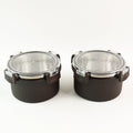 Rustic kitchen storage jars with secure clip-lock airtight lids and modern design